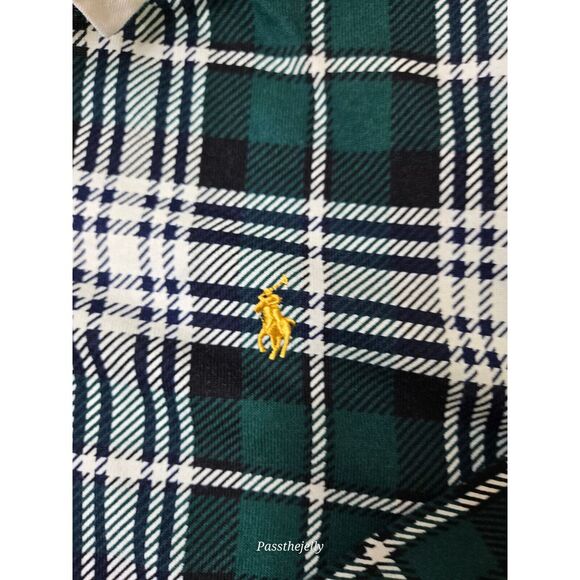 Ralph Lauren Polo Shirt Mens XXL Rugby Style Plaid Tartan Preppy Long Sleeve NWT - Picture 3 of 8